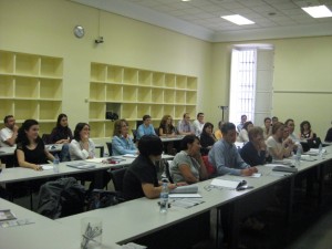 Alumnos del seminario durante las clases